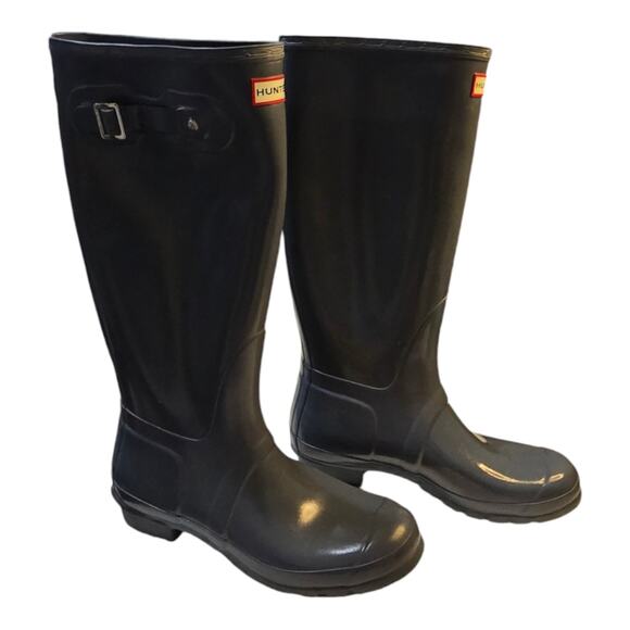 Hunter Original Grey Tall Rain Boots Wellies Size 10 - Picture 9 of 14